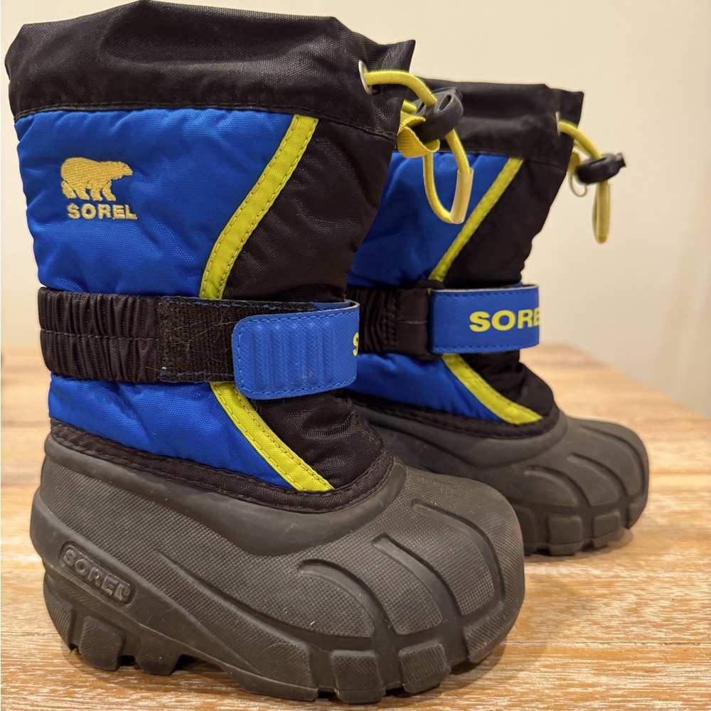 Sorel toddler insulated & waterproof snow boots blue/black